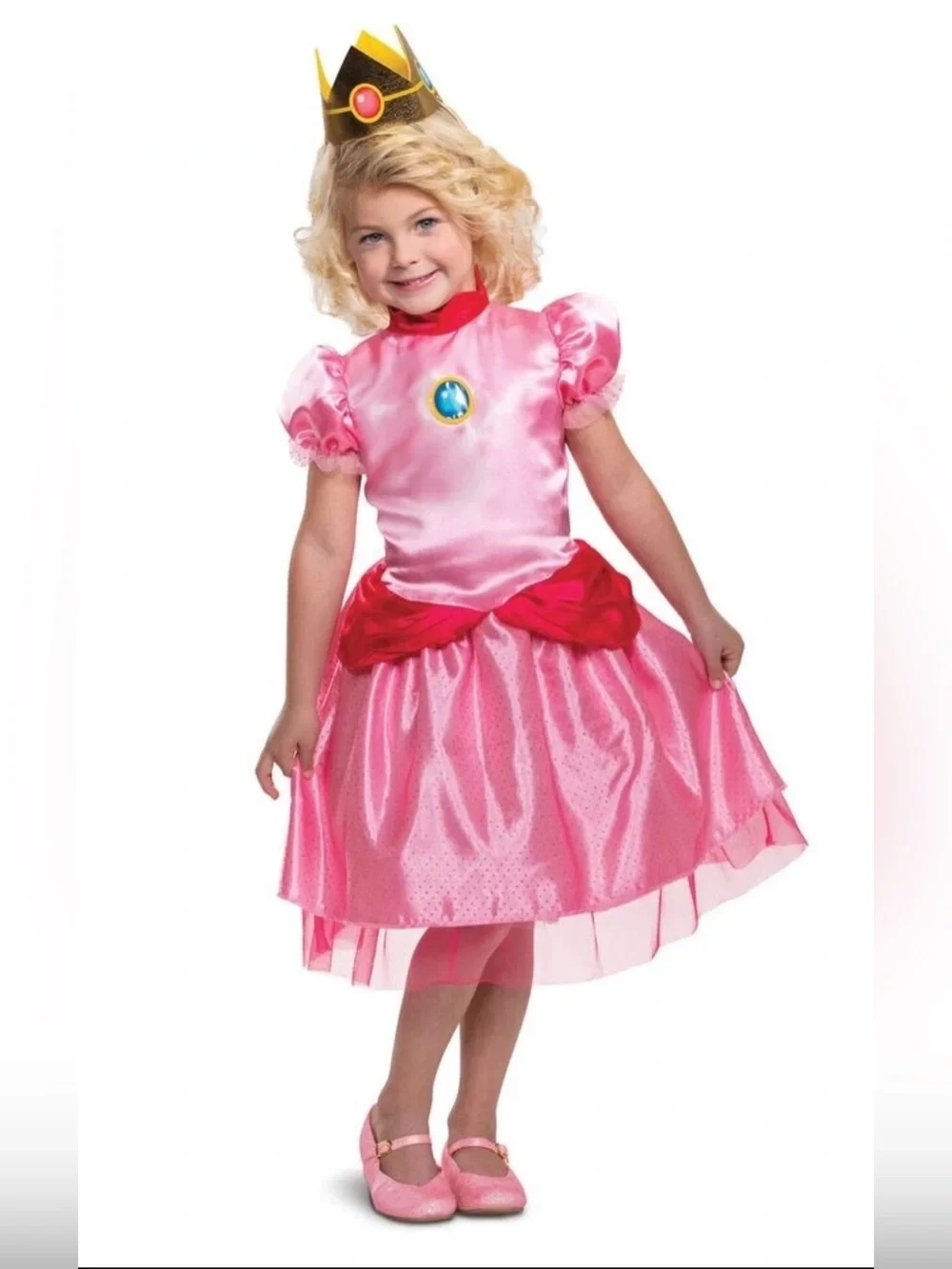 Princess Peach Child Costume Girls Toddler NEW Super Mario